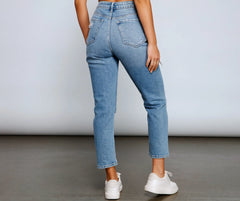 Chic Destruction High Rise Boyfriend Jeans