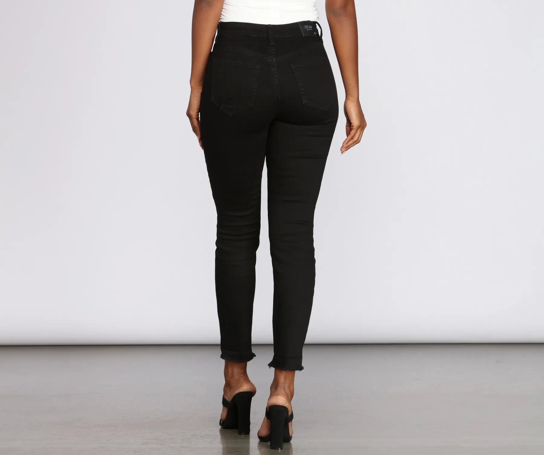 On The Rise Distressed Skinny Jeans