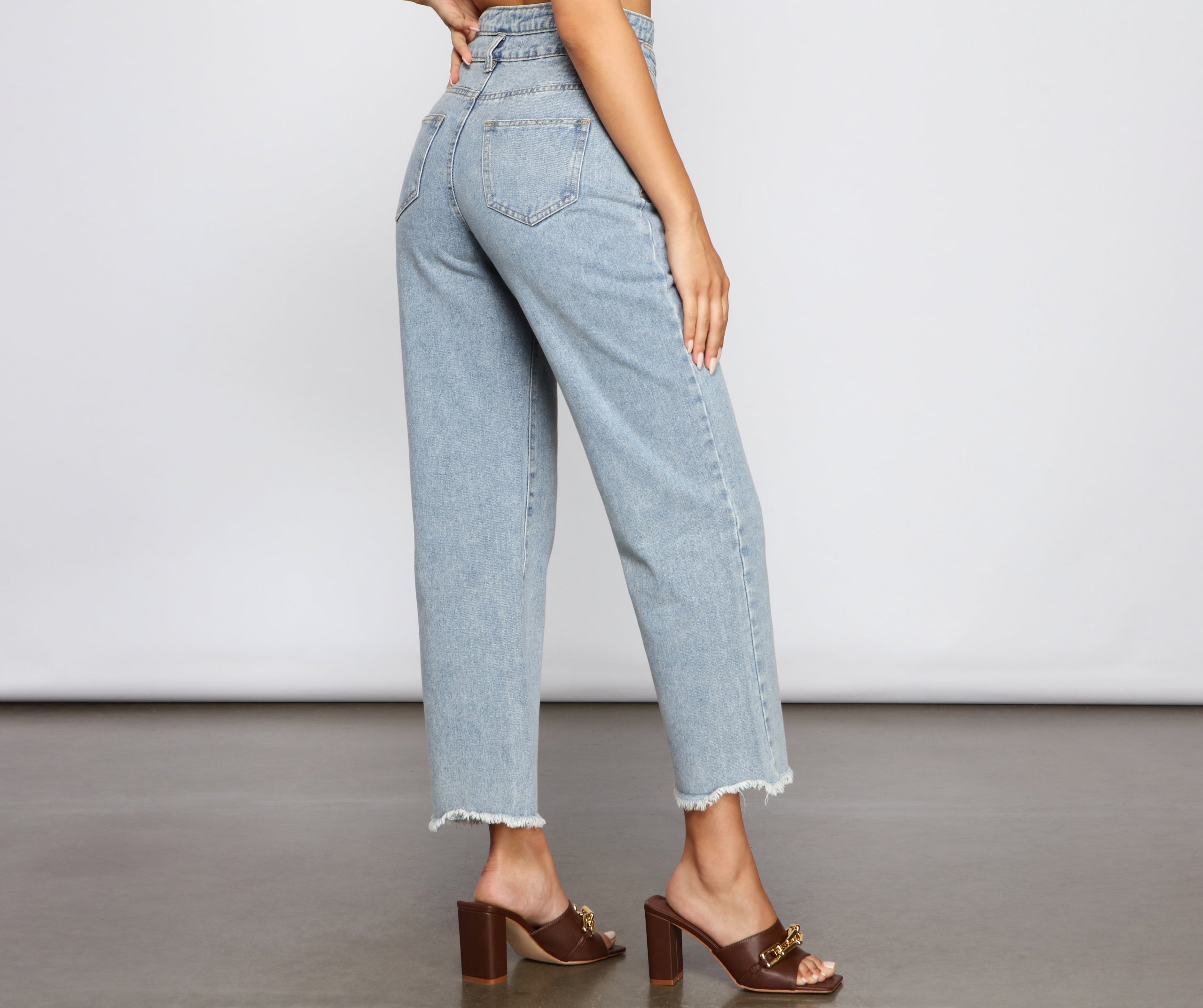 High Rise Cutout Boyfriend Jeans