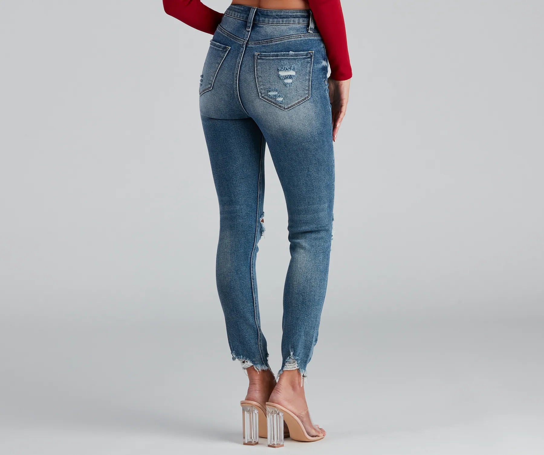 Taylor Distressed Cropped Skinny Jeans