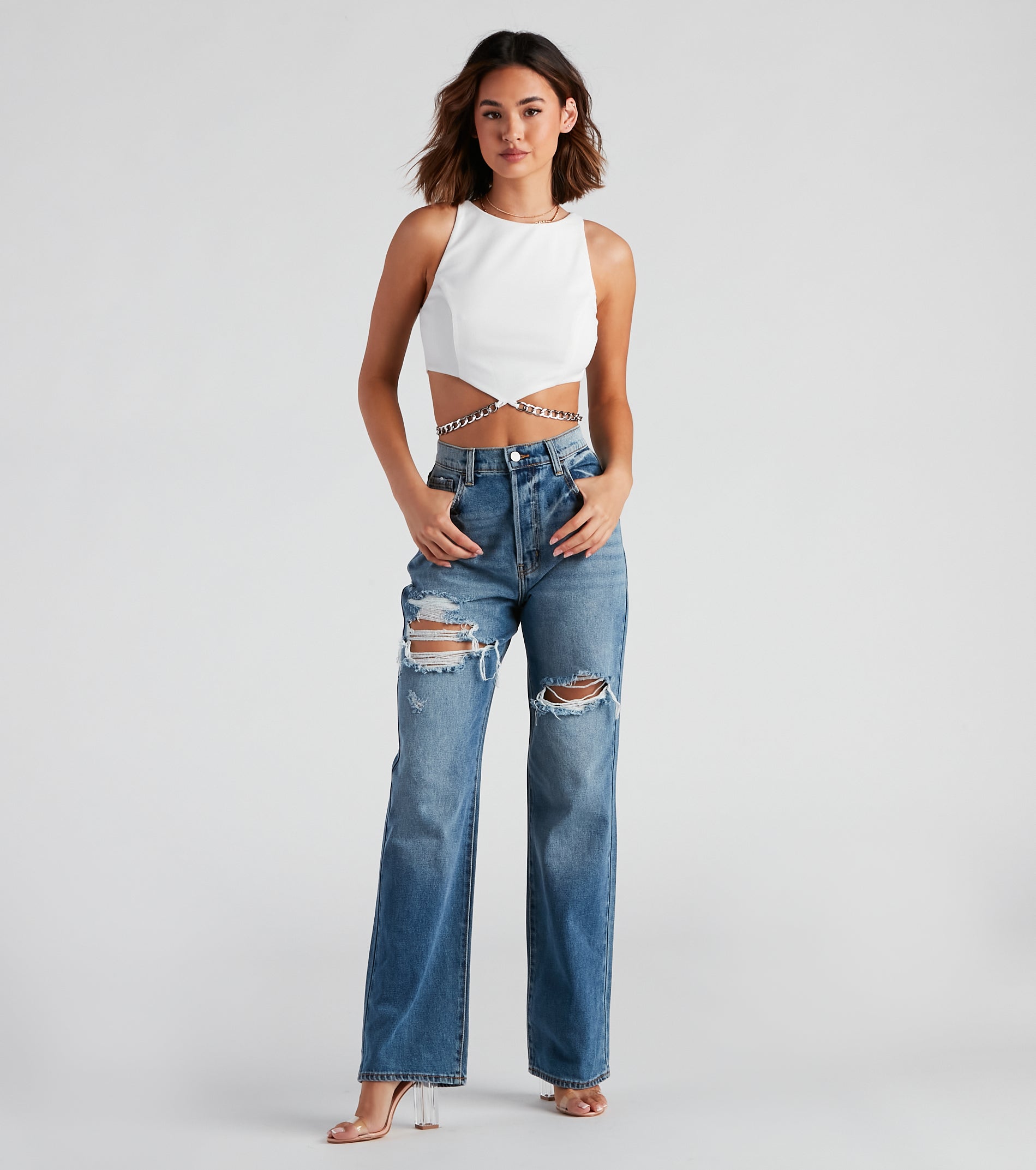 Straight Forward High Rise Boyfriend Jeans