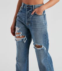 Straight Forward High Rise Boyfriend Jeans