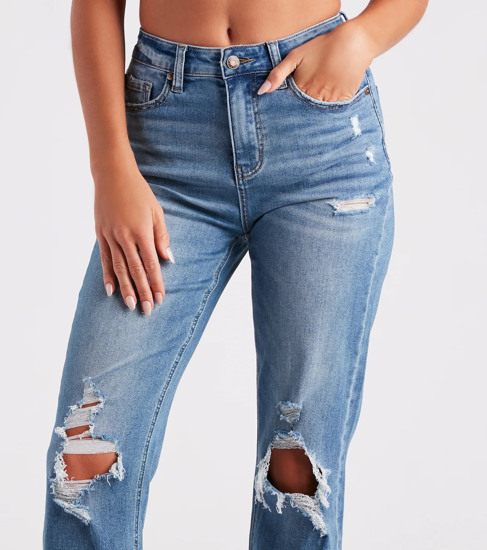 Savannah High-Rise Straight-Leg Jeans by Windsor Denim