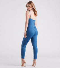 Retro Diva Denim Catsuit
