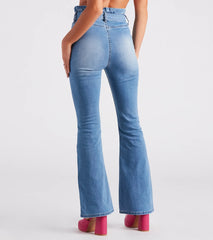 Pep Me Up Paperbag Flare Denim Jeans