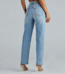 Classic High-Rise Straight-Leg Boyfriend Jeans