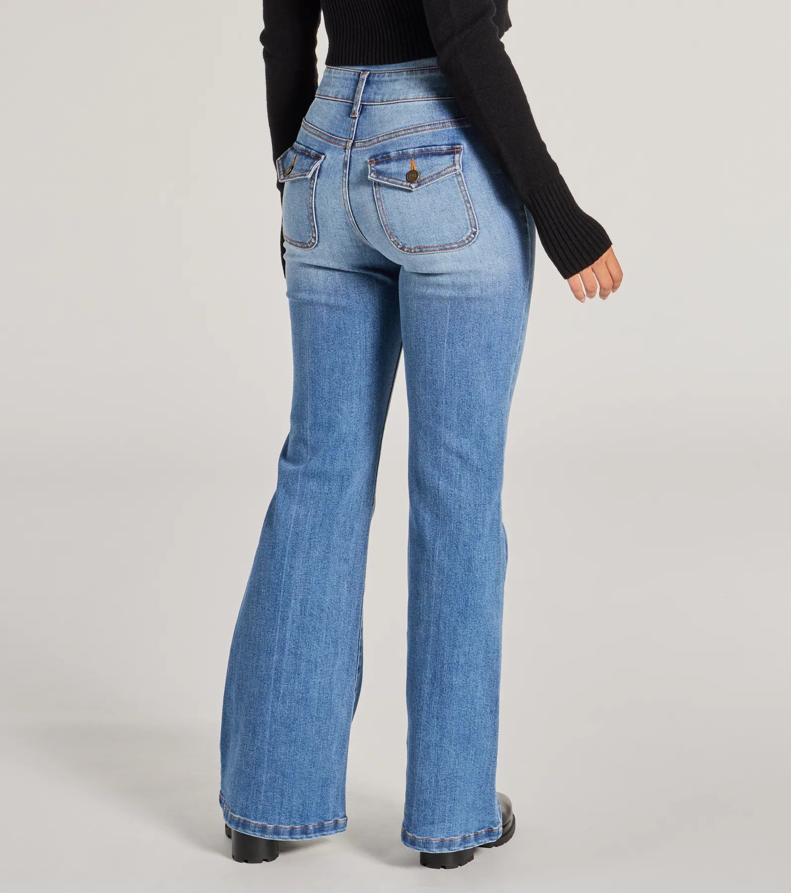 So Extra High-Rise Flared Wide-Leg Denim Jeans