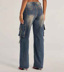 Trendsetter High-Rise Wide-Leg Cargo Jeans