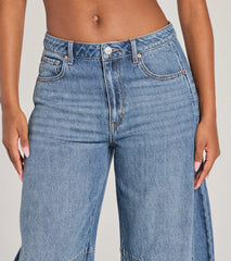 The Classic Mid-Rise Barrel Leg Denim Jeans