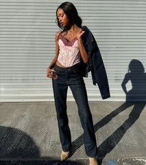 Elevated Chic High-Rise Straight Leg Denim Jeans