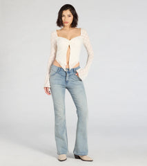 Vibe Check High-Rise Flare Denim Jeans