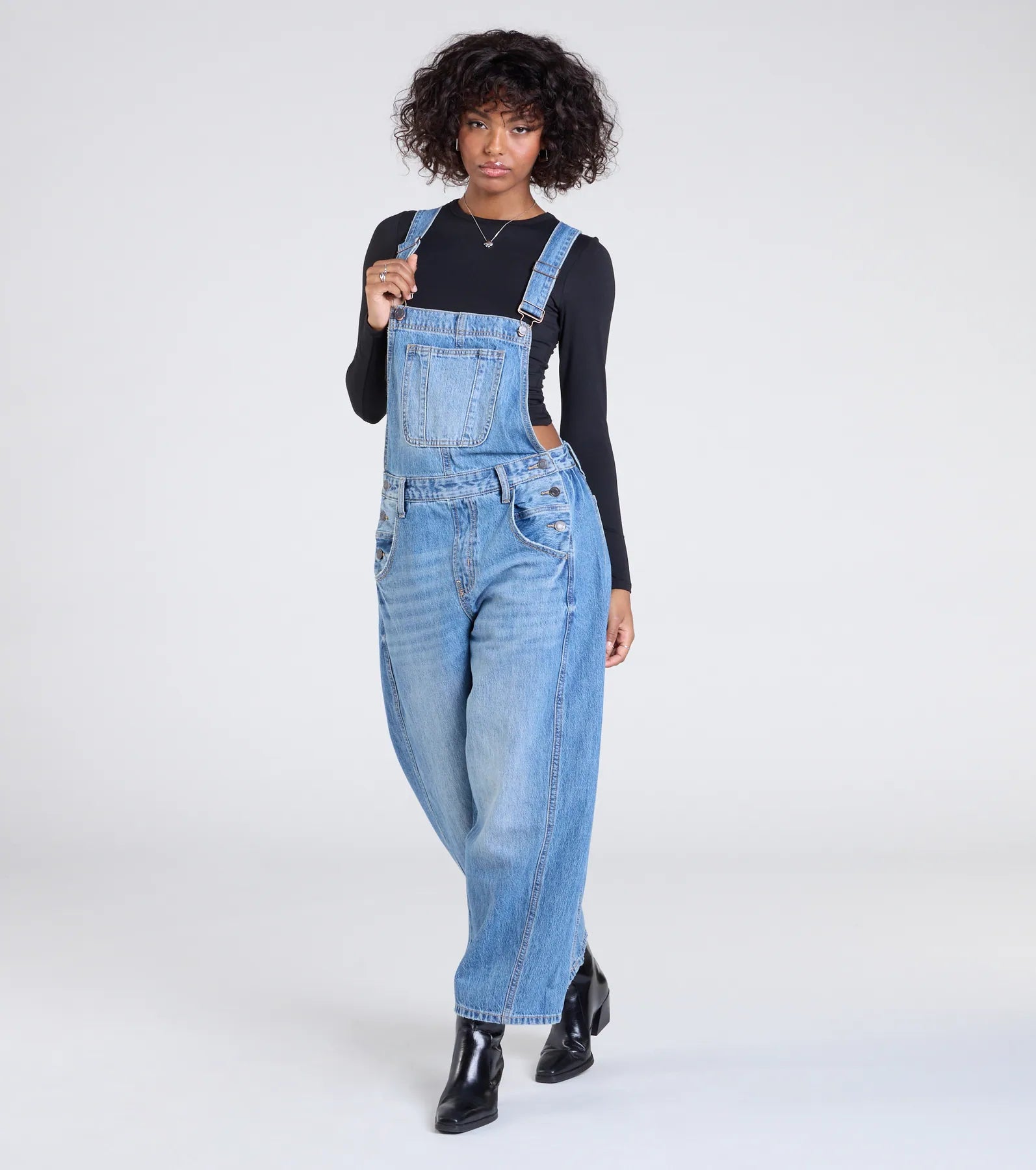 Casual Aesthetic Baggy Denim Overalls