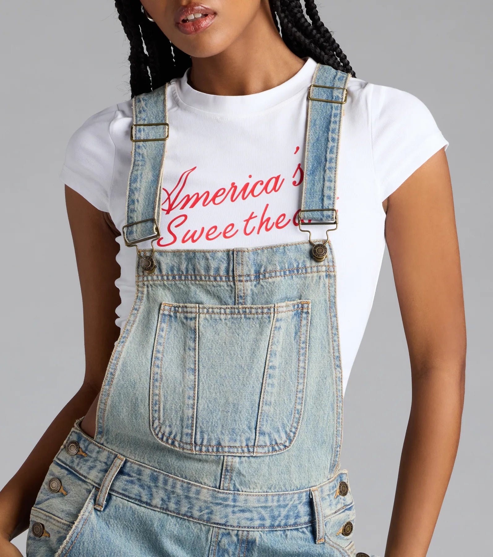 Casual Babe Tinted Denim Overalls