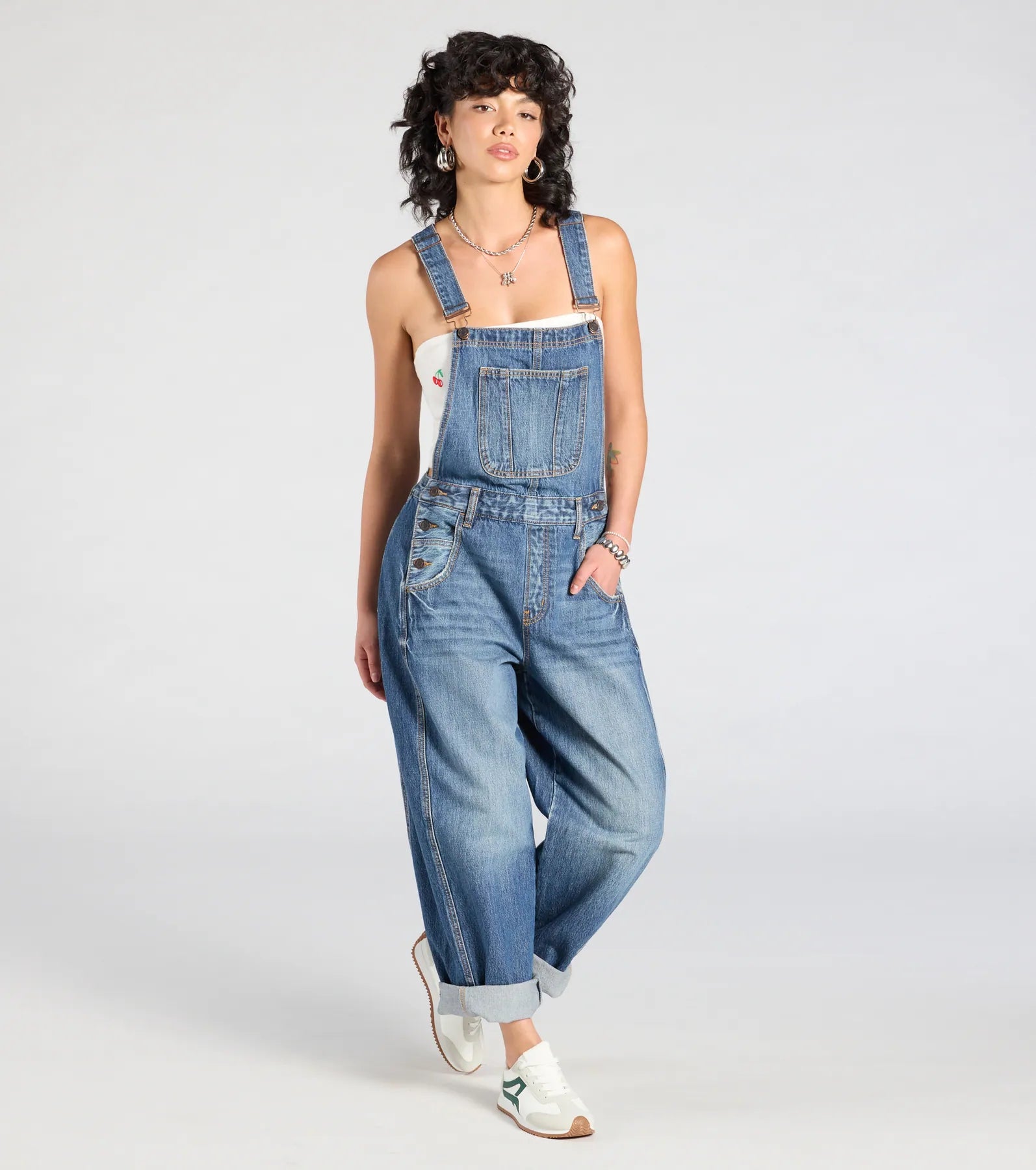 Match My Vibe Wide-Leg Denim Overalls