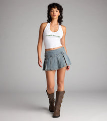 Off Duty Cool Denim Mini Skort