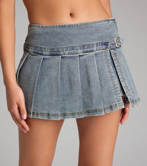 Off Duty Cool Denim Mini Skort