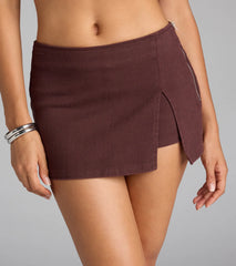 Own the Moment Mid-Rise Slit Skort