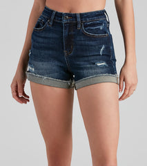 Meli Mid-Rise Cuffed Denim Shorts by Windsor Denim