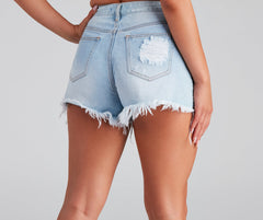 Reese High-Rise Cut-Off Denim Shorts by Windsor Denim