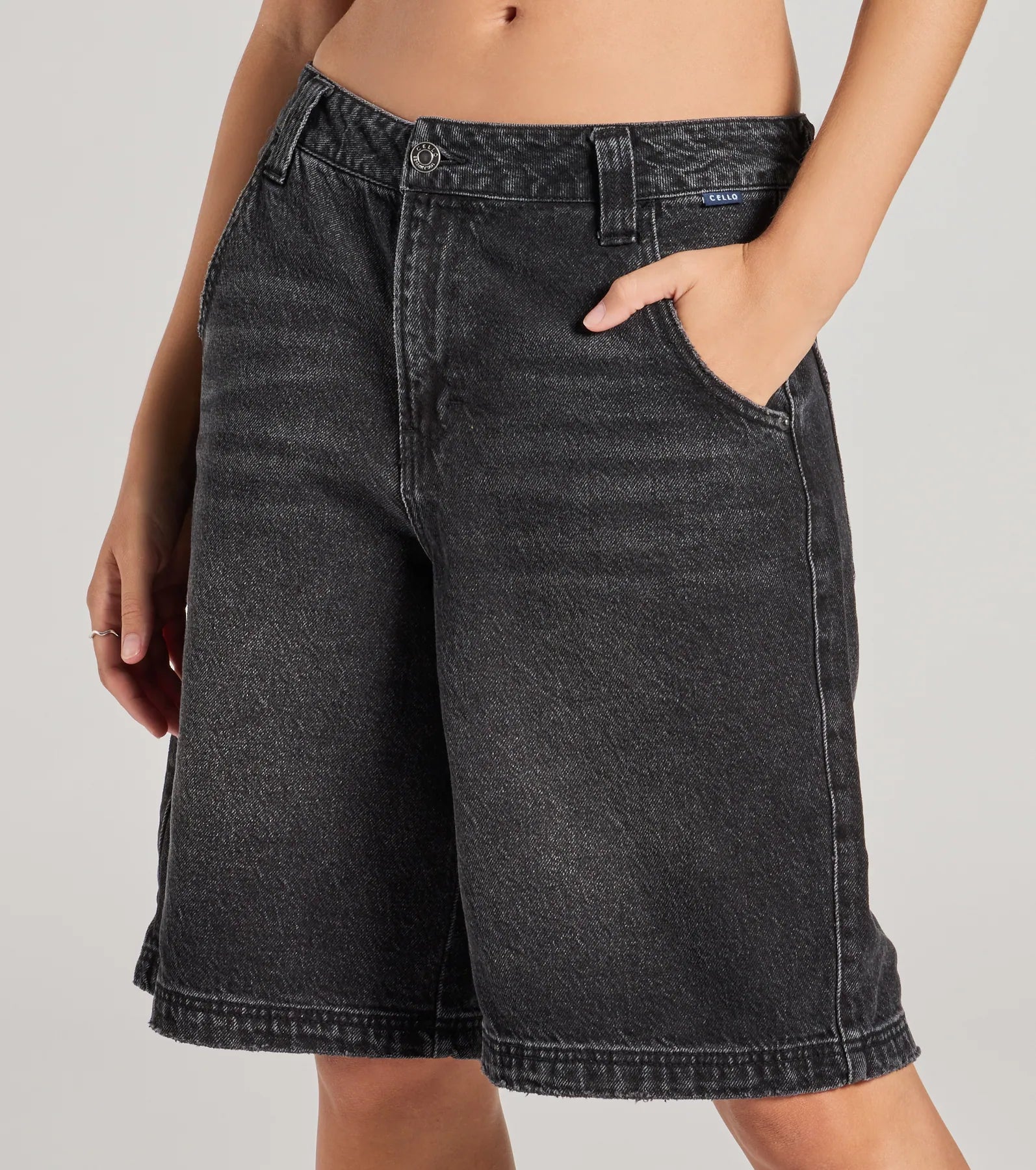 Born To Be Trendy Mid-Rise Denim Jorts
