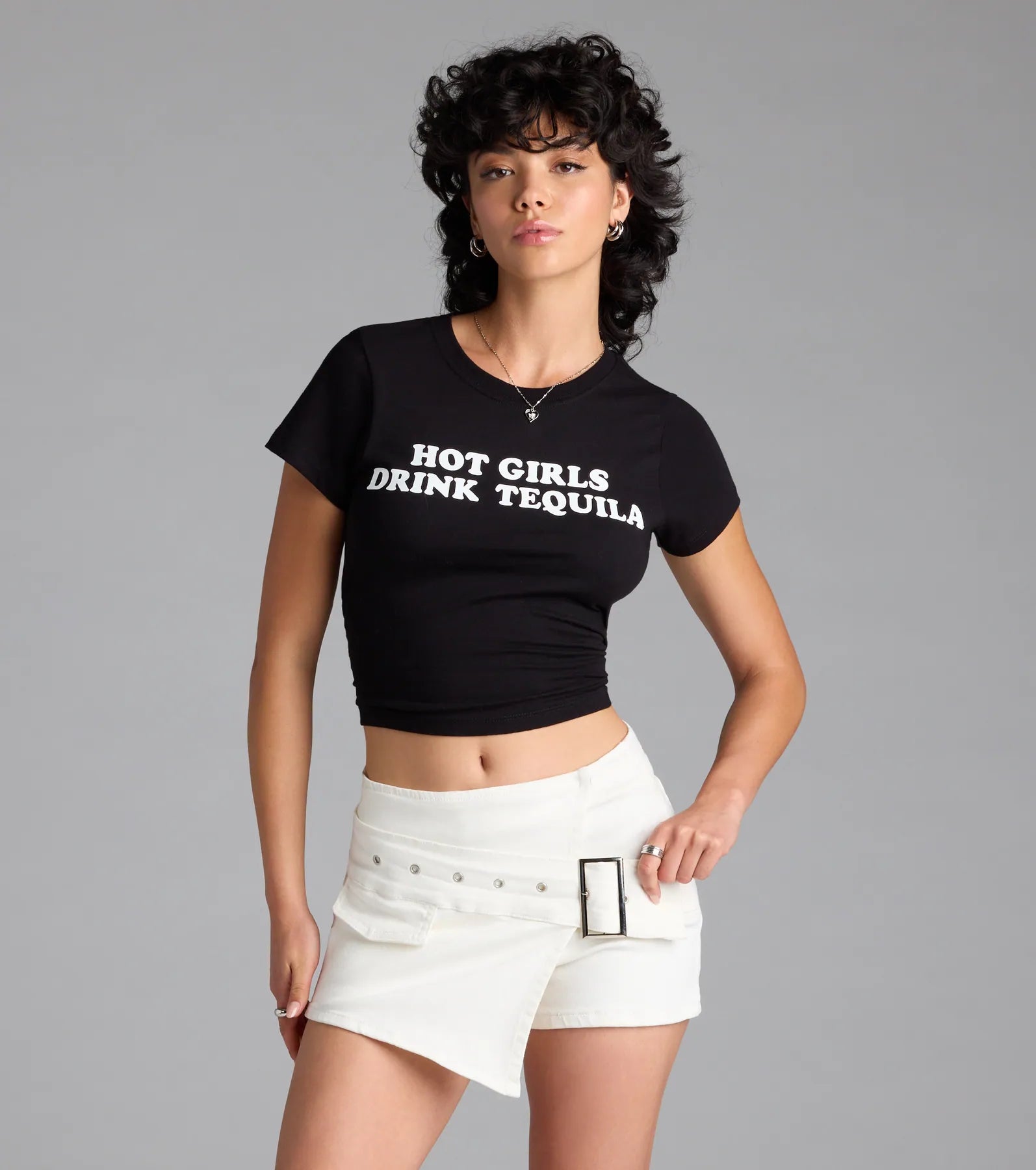 Short Talk High-Rise Belted Wrap Skort