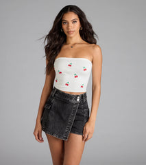 Trending Moment High-Rise Wrap Denim Skort