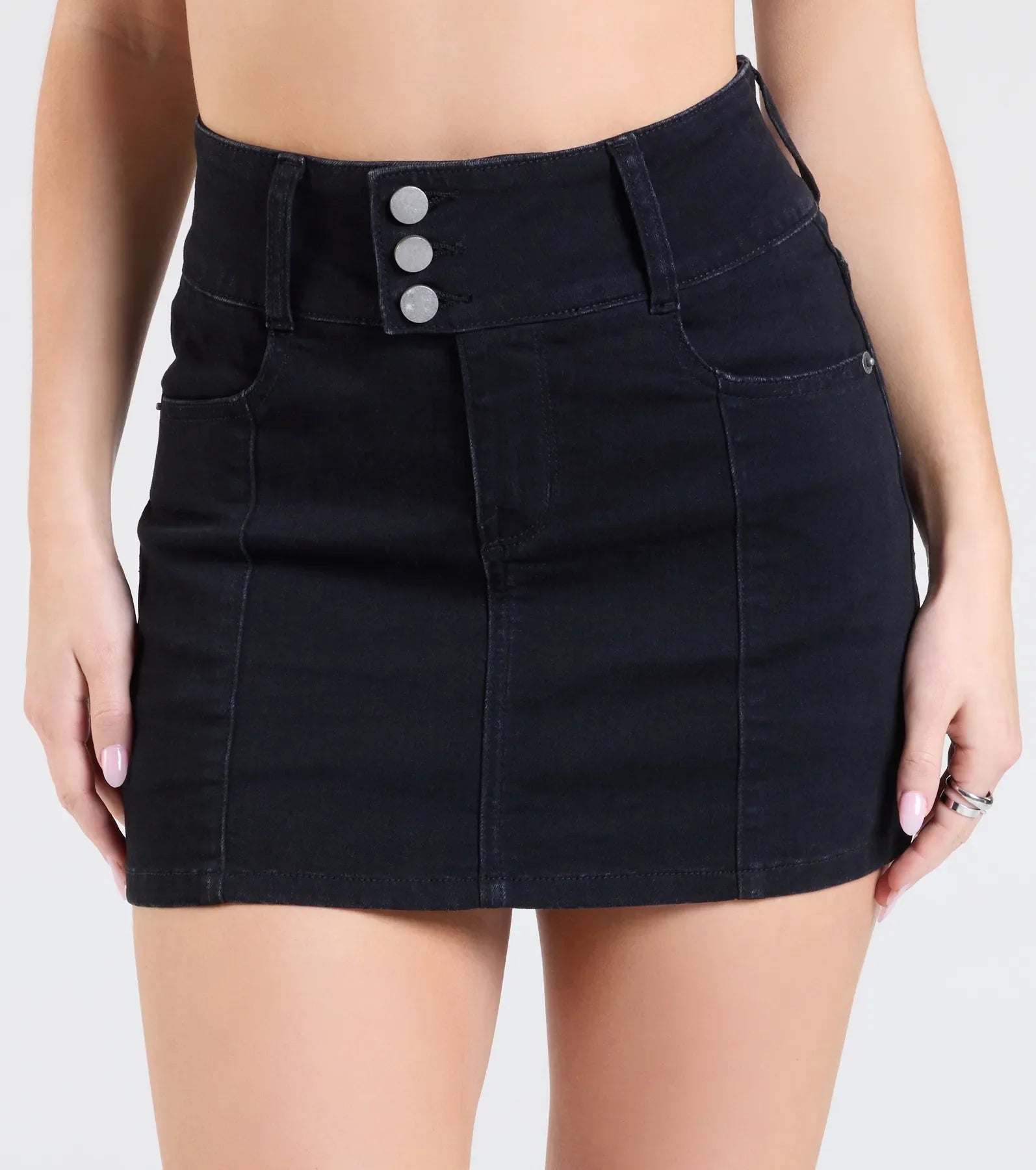 In For A Ride Denim Mini Skort
