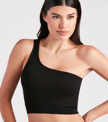Relax A Little Seamless One-Shoulder Tank Bra