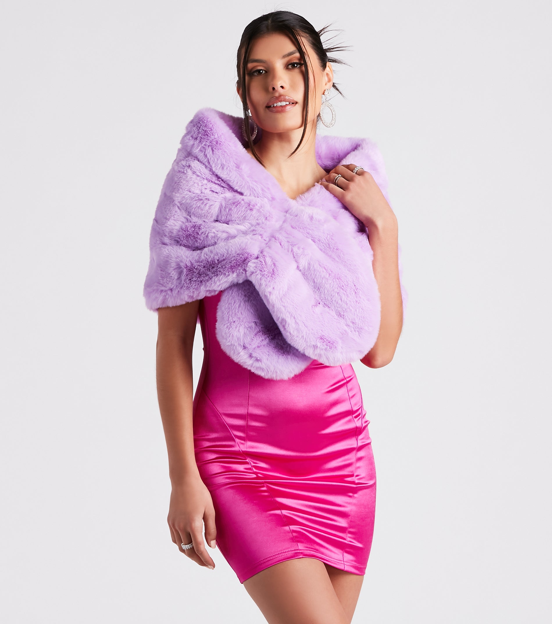 So Luxe Faux Fur Shawl Wrap