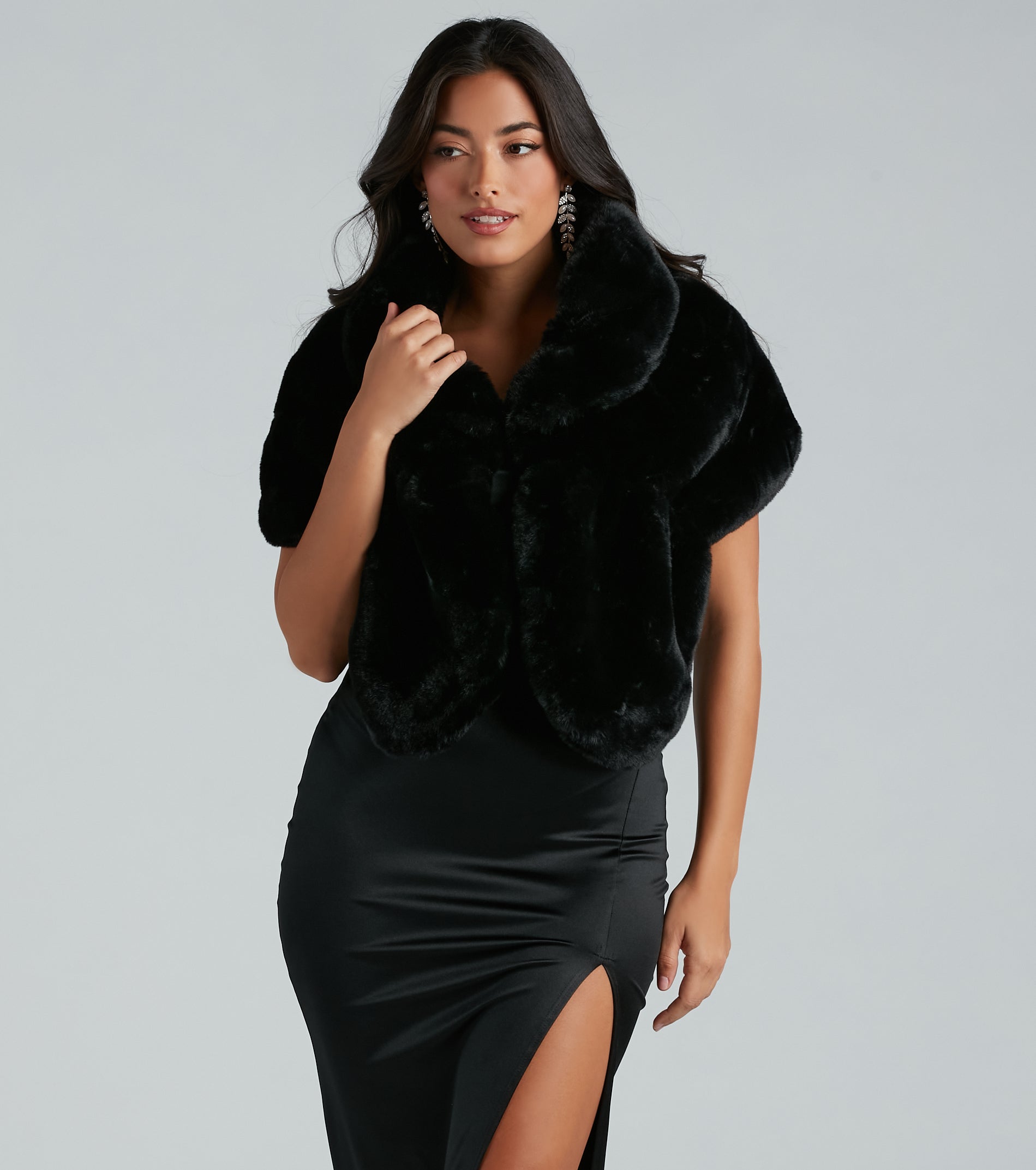 So Luxe Faux Fur Shawl Wrap
