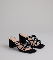 Tied To The Moment Block Heel Mules
