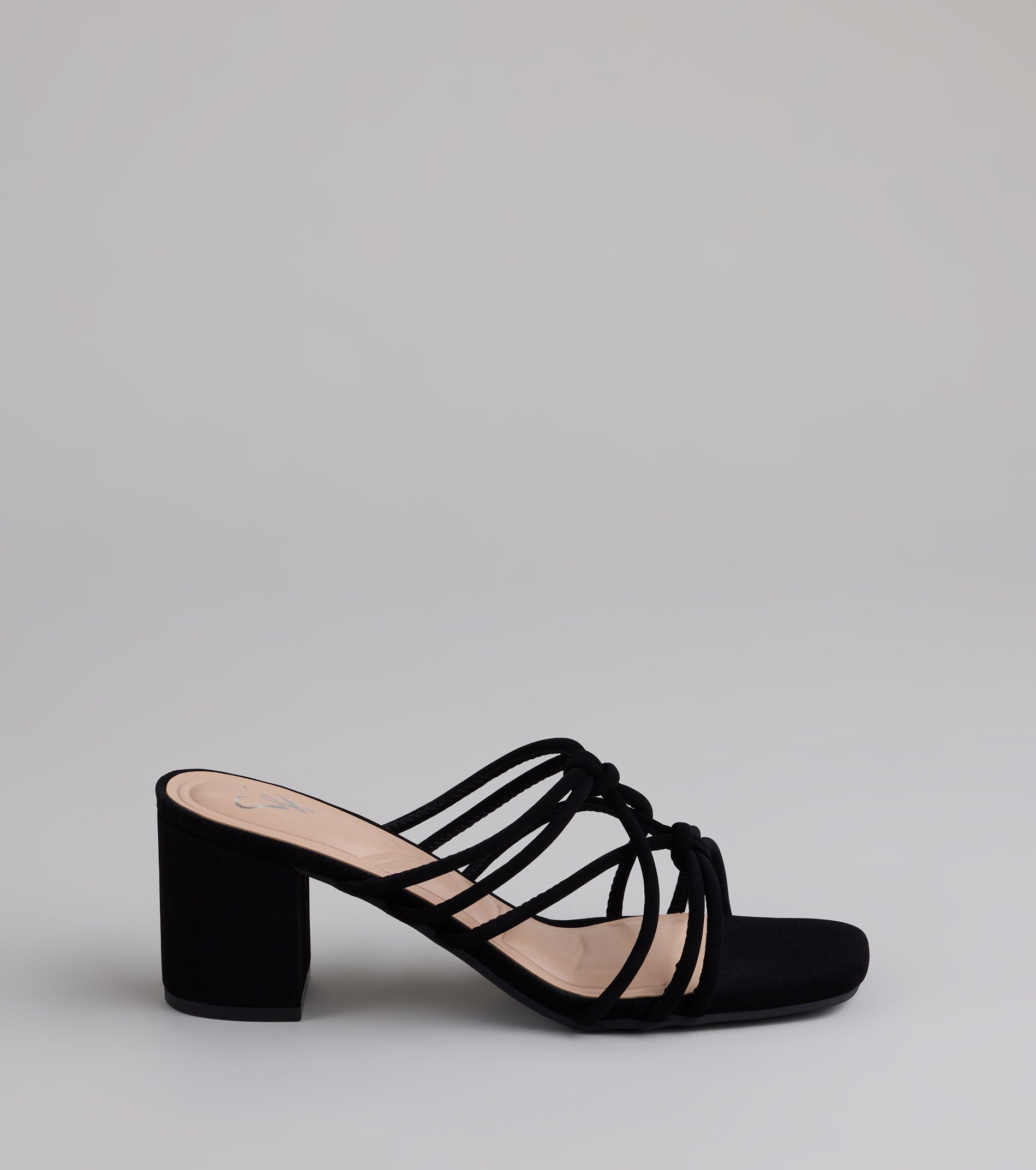 Tied To The Moment Block Heel Mules