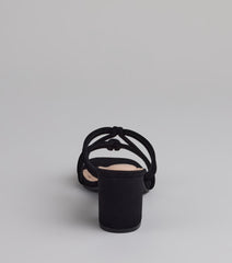 Tied To The Moment Block Heel Mules
