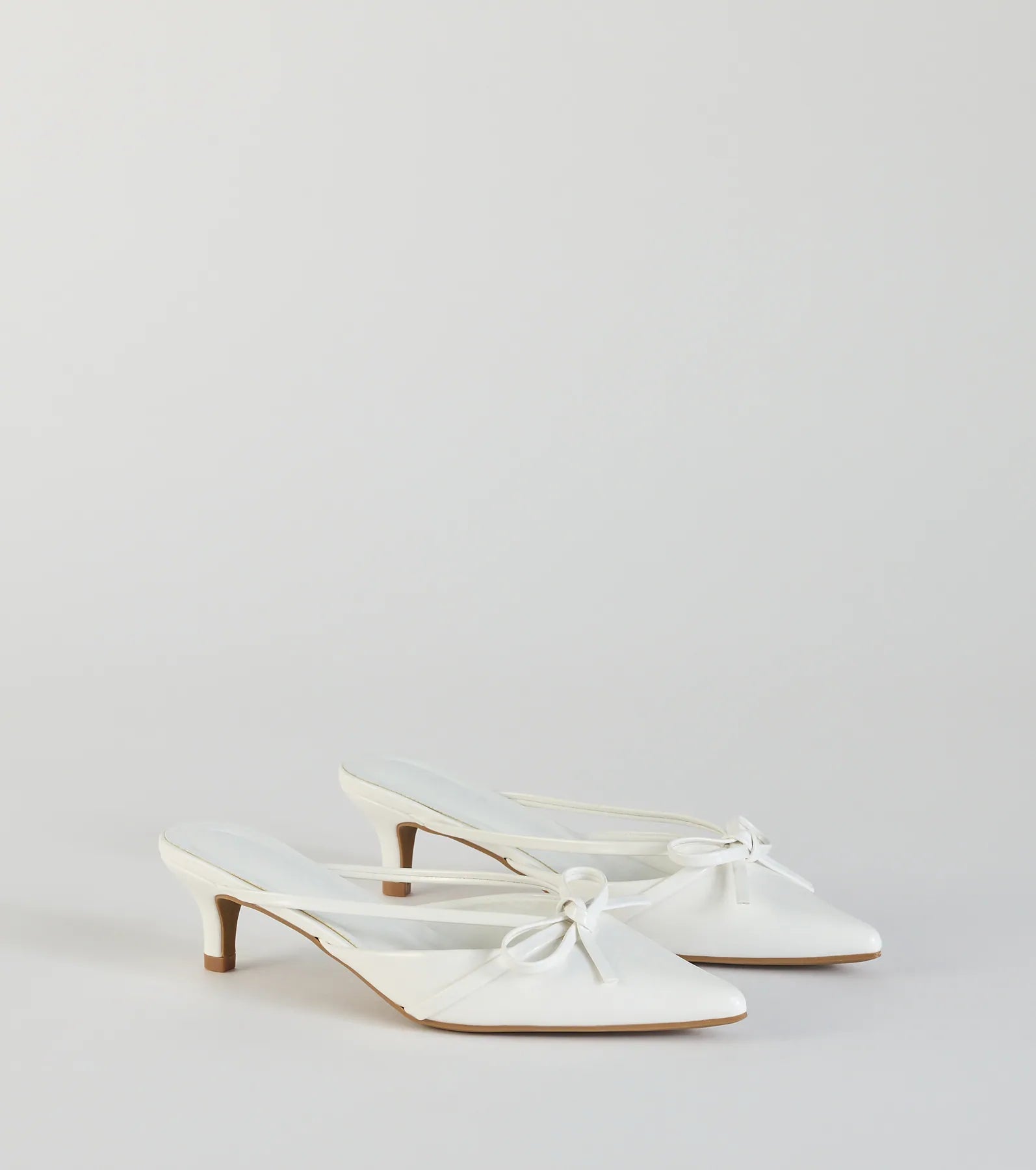 Sweetest Thing Bow Kitten Heel Mules