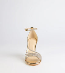 Radiant Night Rhinestone Metallic Stiletto Heels