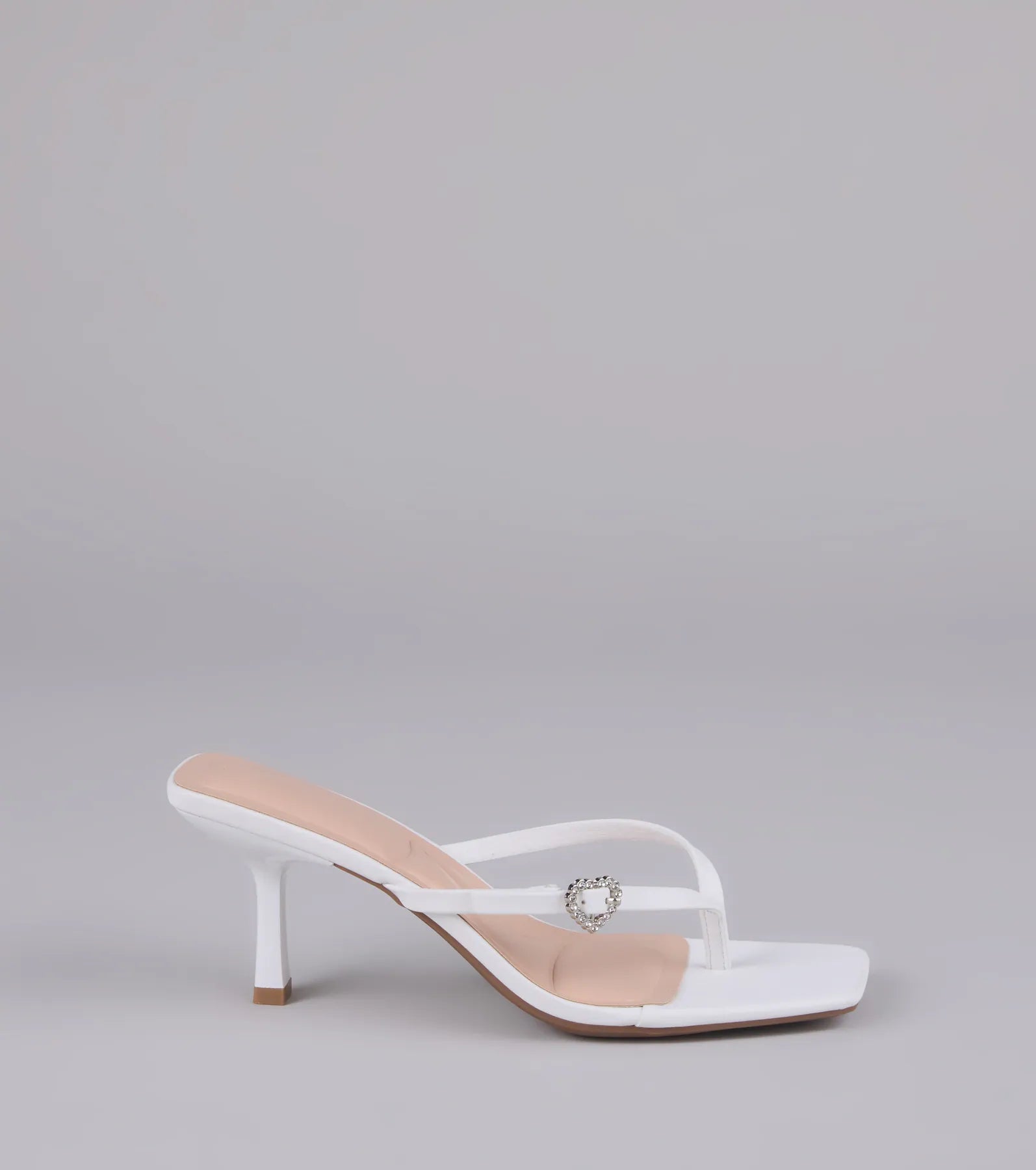 Love Story Era Heart Rhinestone Thong Heels