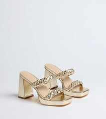 Social Season Braided Strap Mules