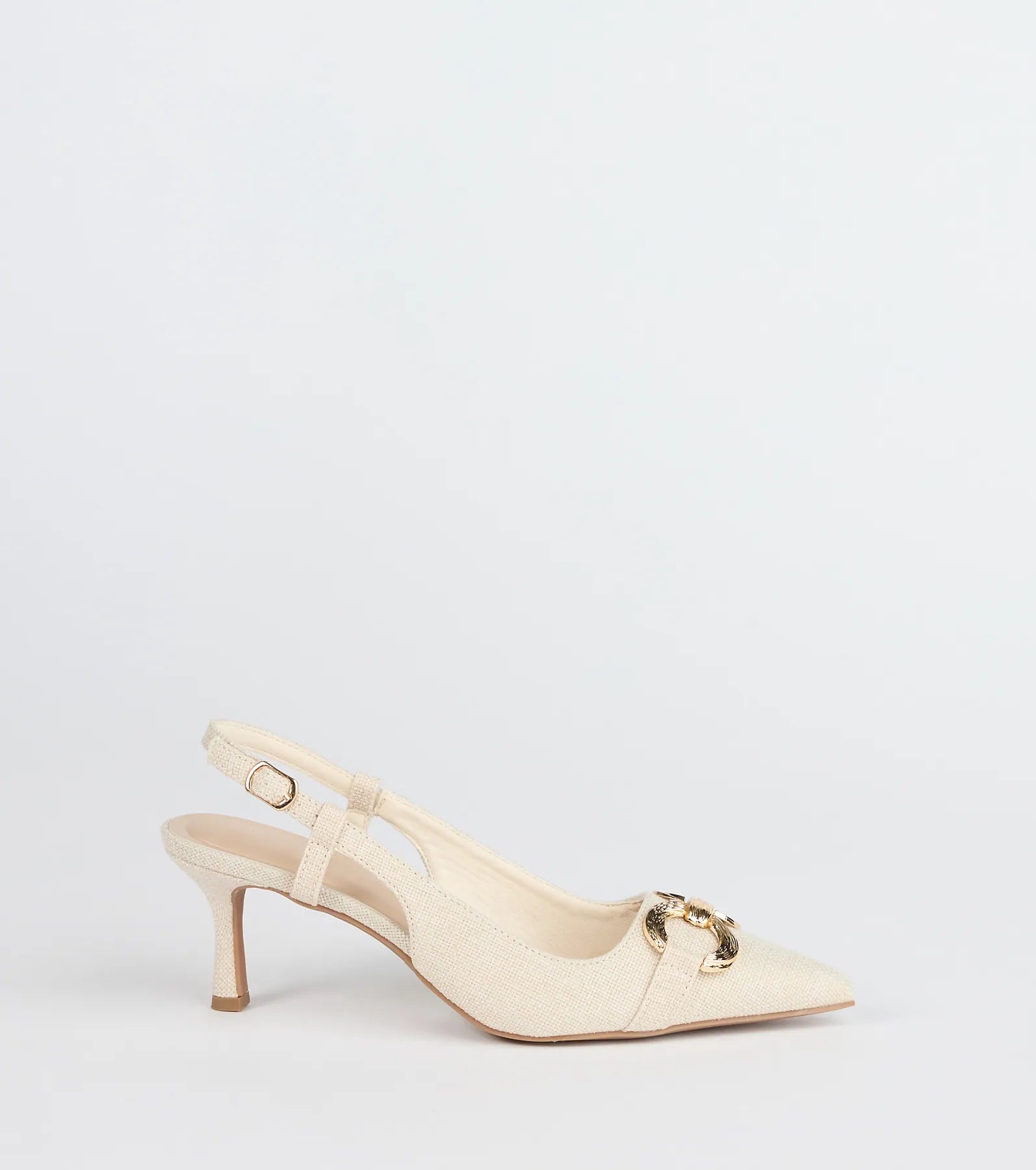 Summer Fave Linen Slingback Stiletto Pumps