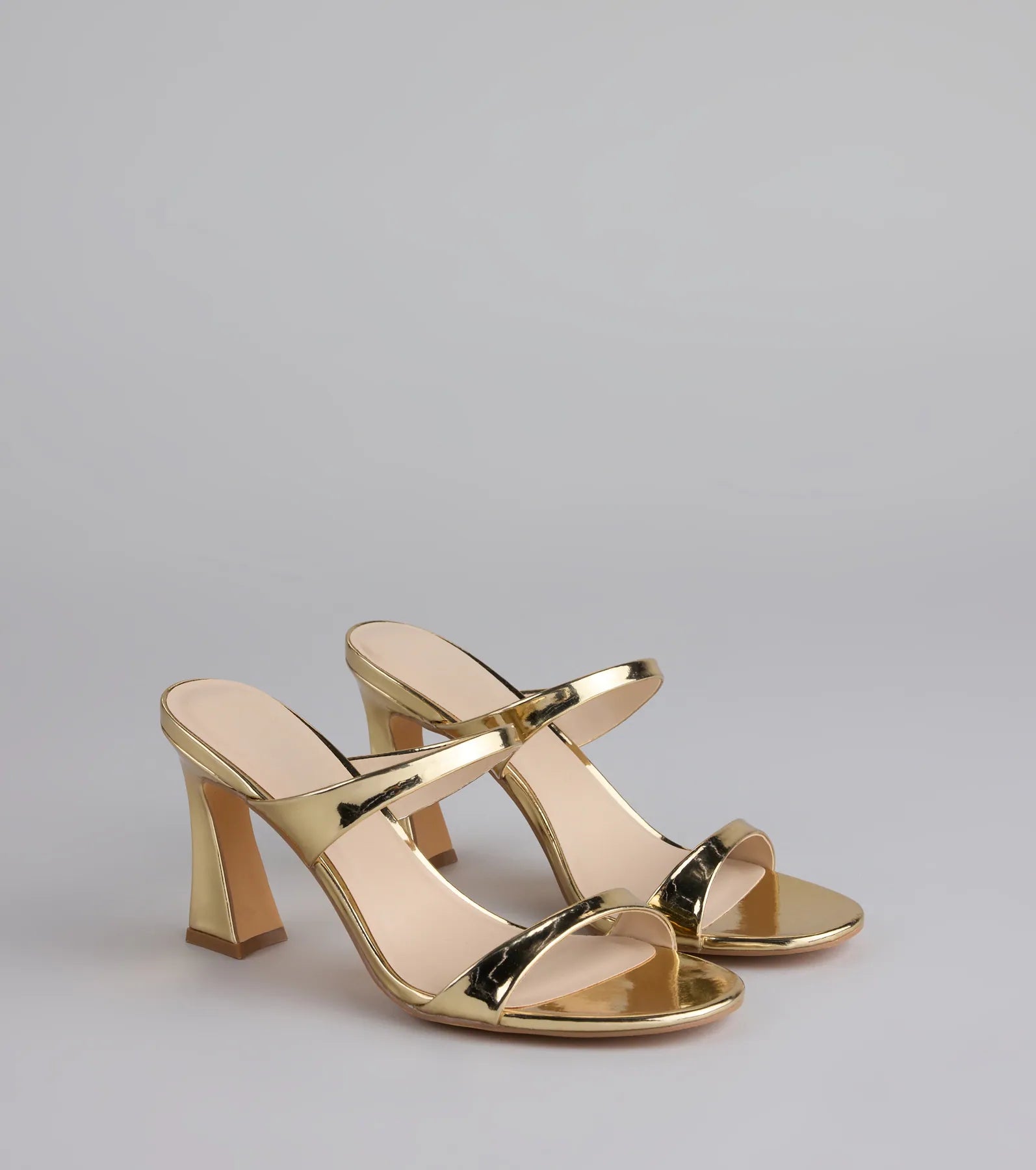 Chic Strut Strappy Block Heel Mules