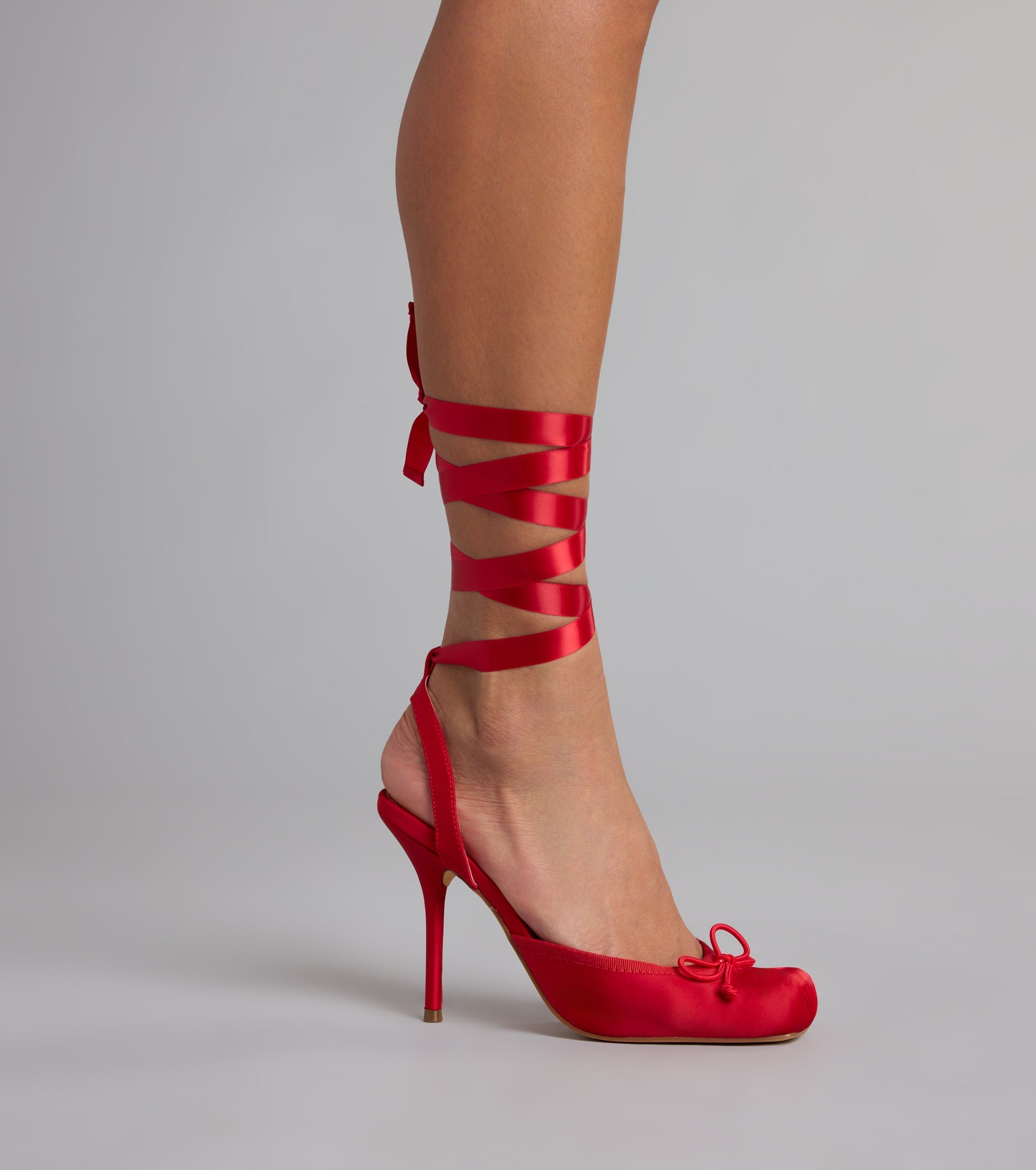 Tie It Up Satin Ballet Heels