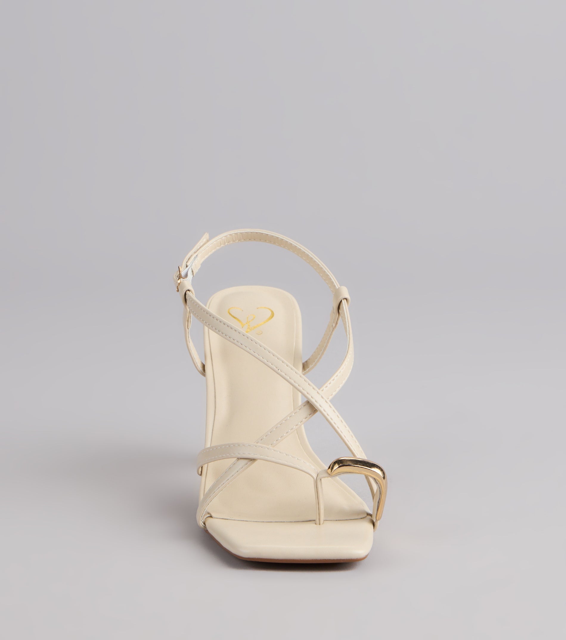 Luxe Minimalist Toe Ring Strappy Stiletto Heels