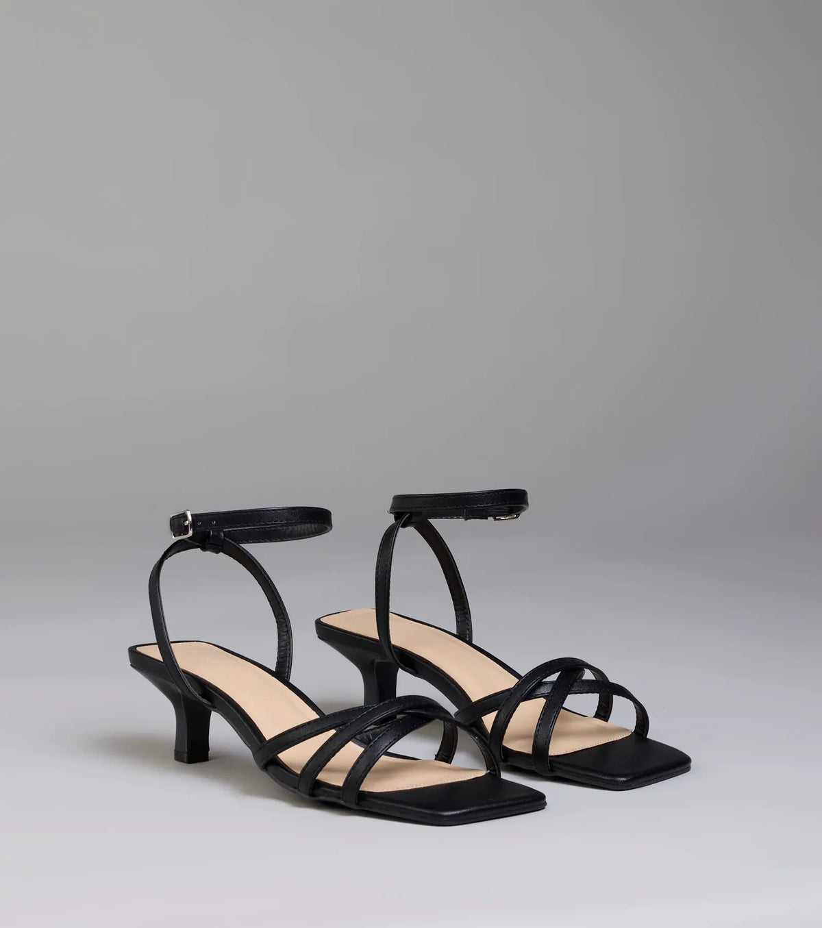 Chic And Ready Strappy Kitten Heels