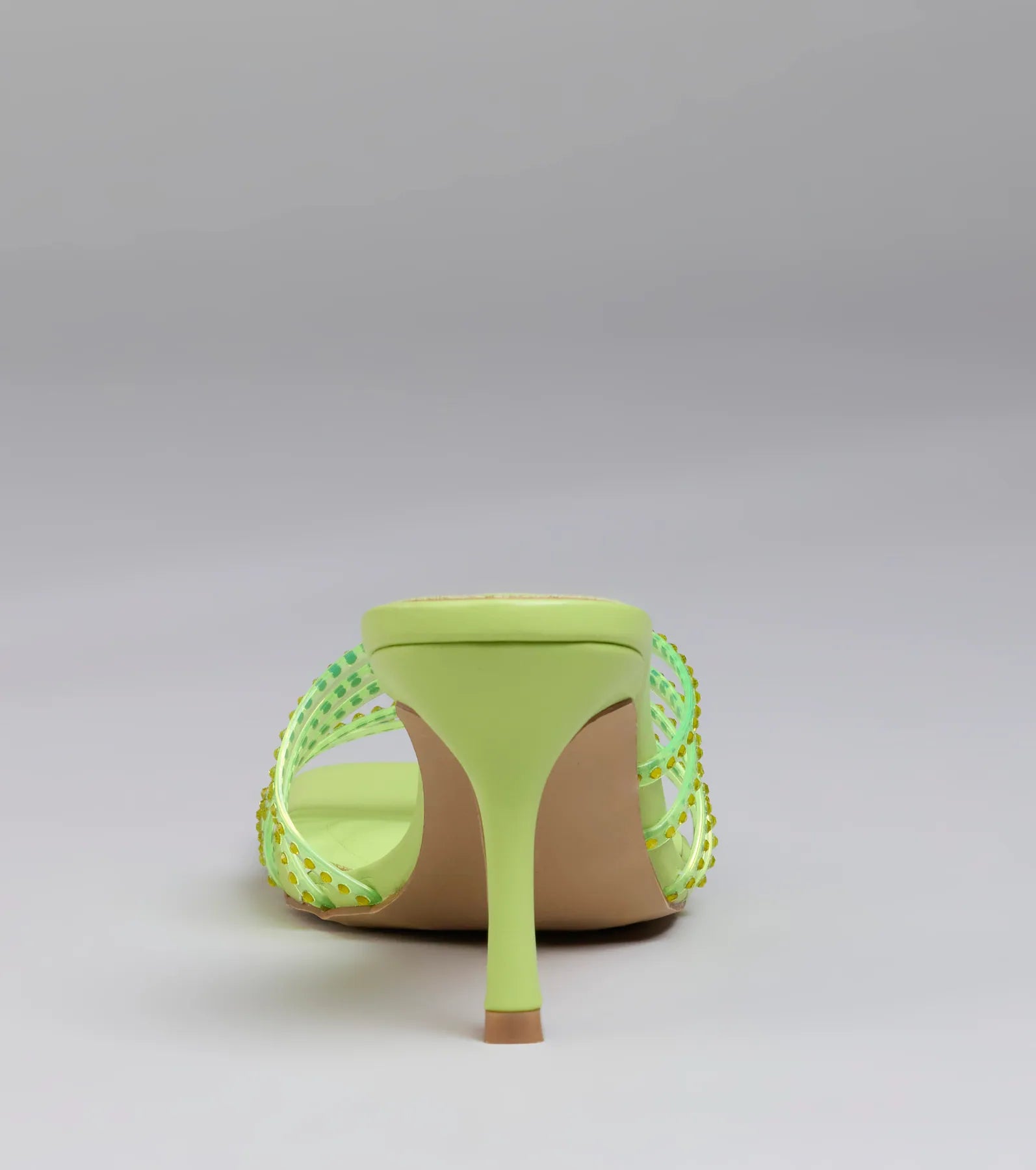 Alluring Strappy Stud Stiletto Mules