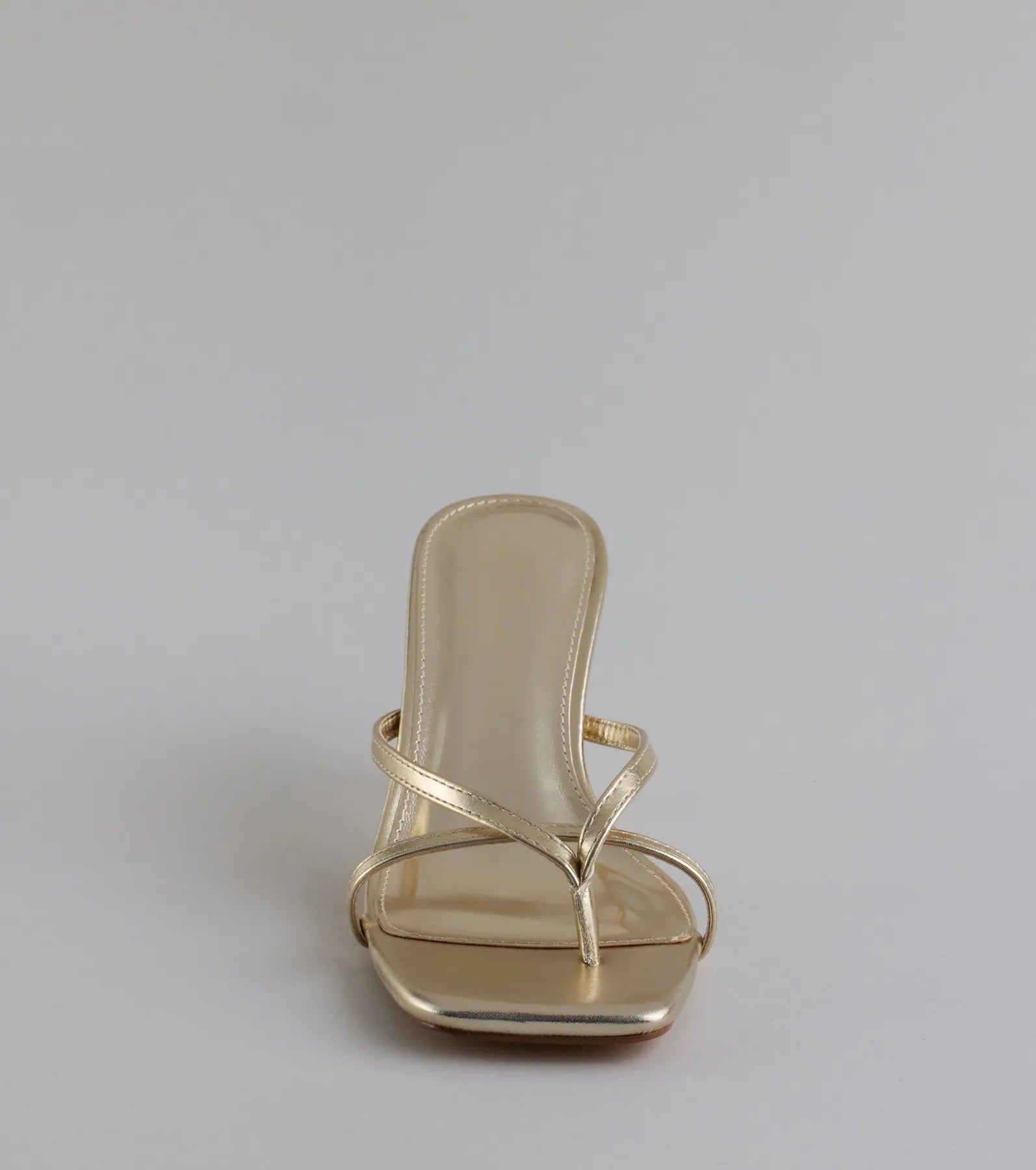 Out And About Strappy Thong Stiletto Mules