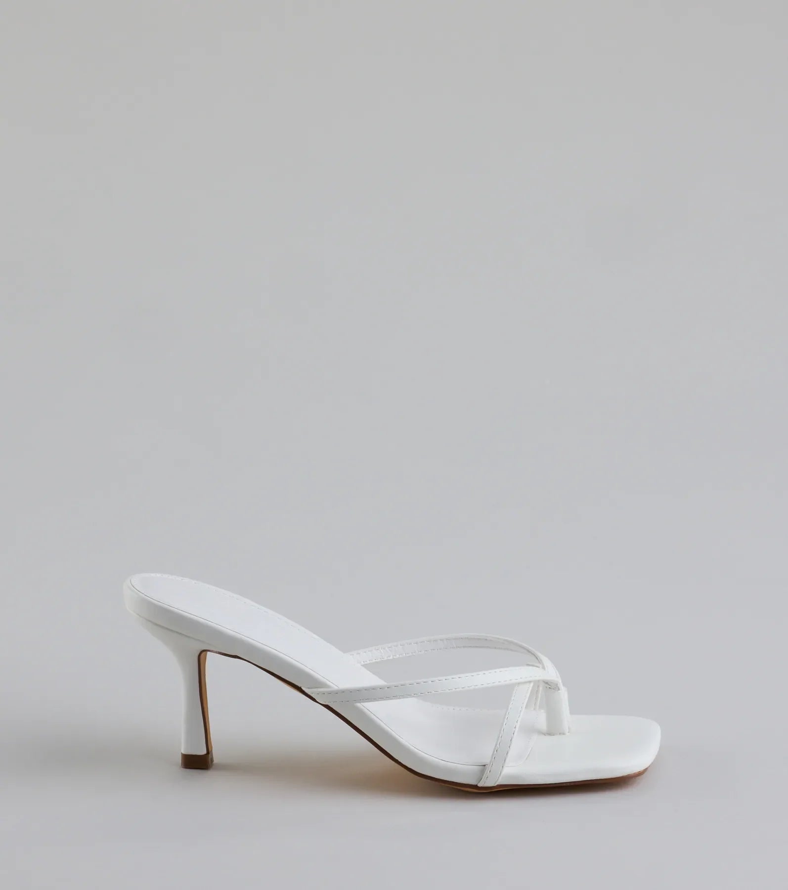 Out And About Strappy Thong Stiletto Mules