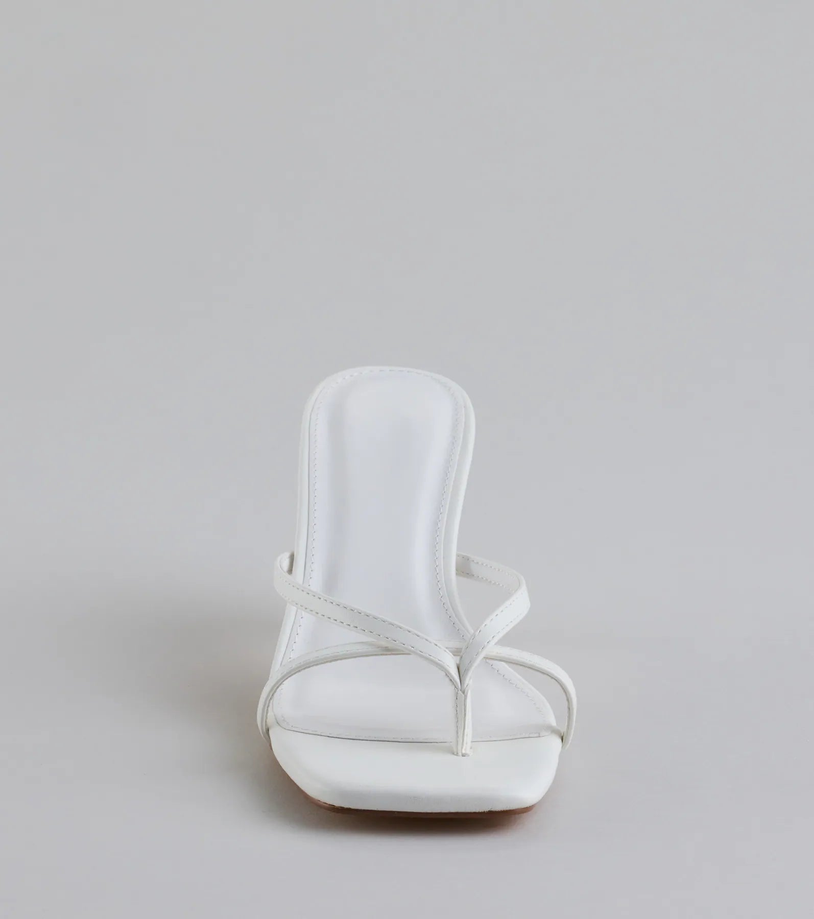 Out And About Strappy Thong Stiletto Mules