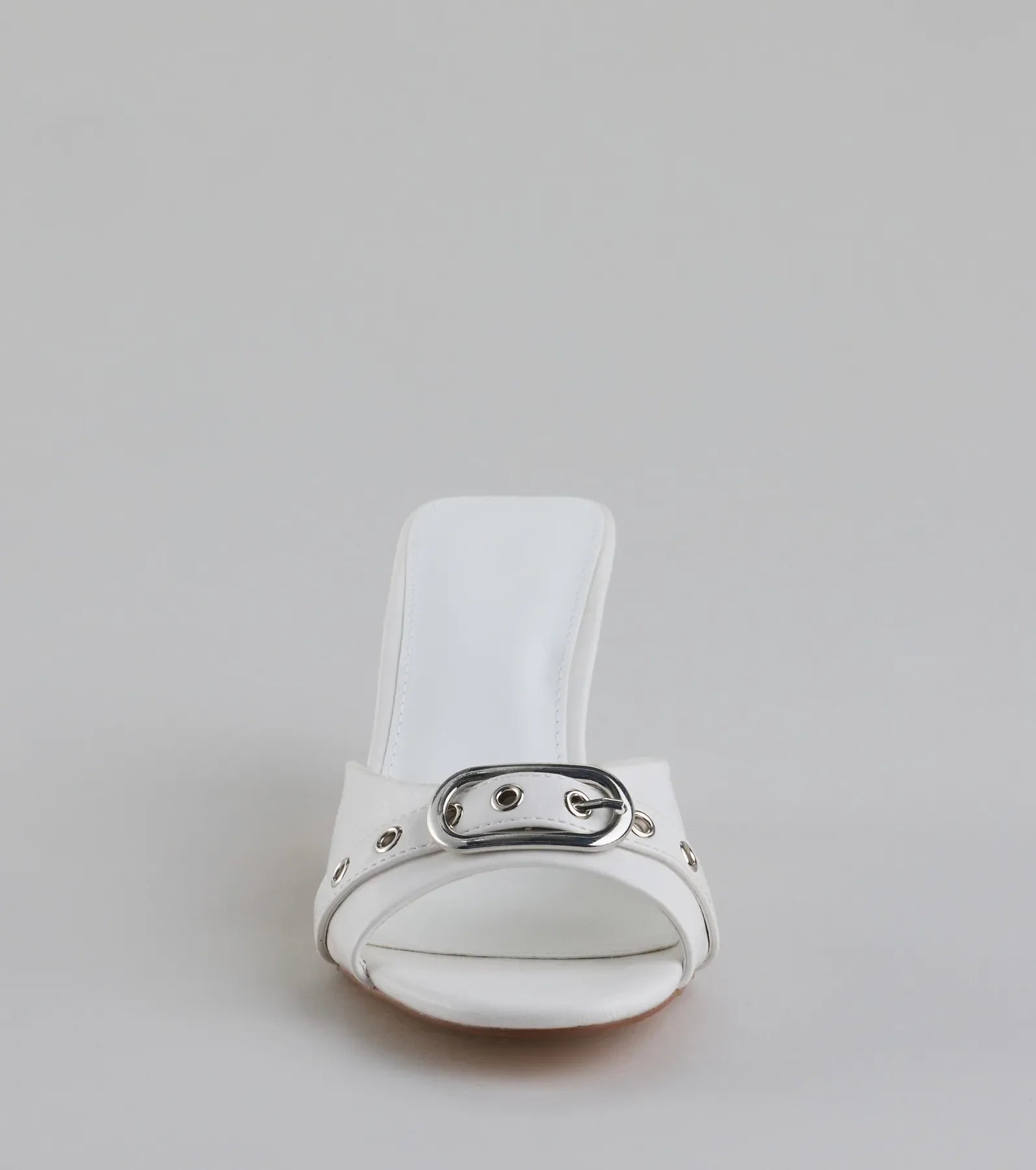 Brunch To Cocktails Buckle Stiletto Mules