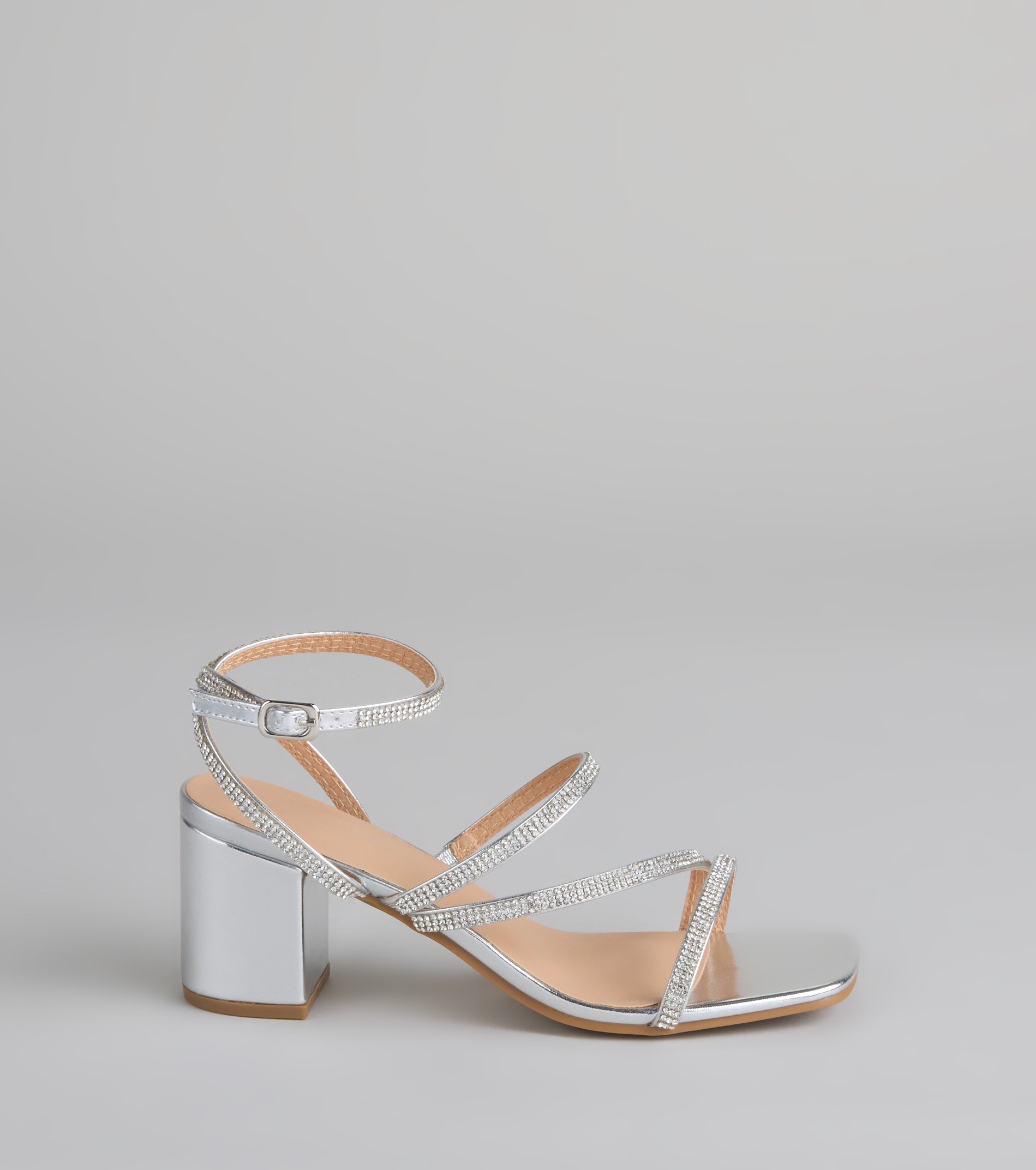 Made You Sparkle Rhinestone Block Heels