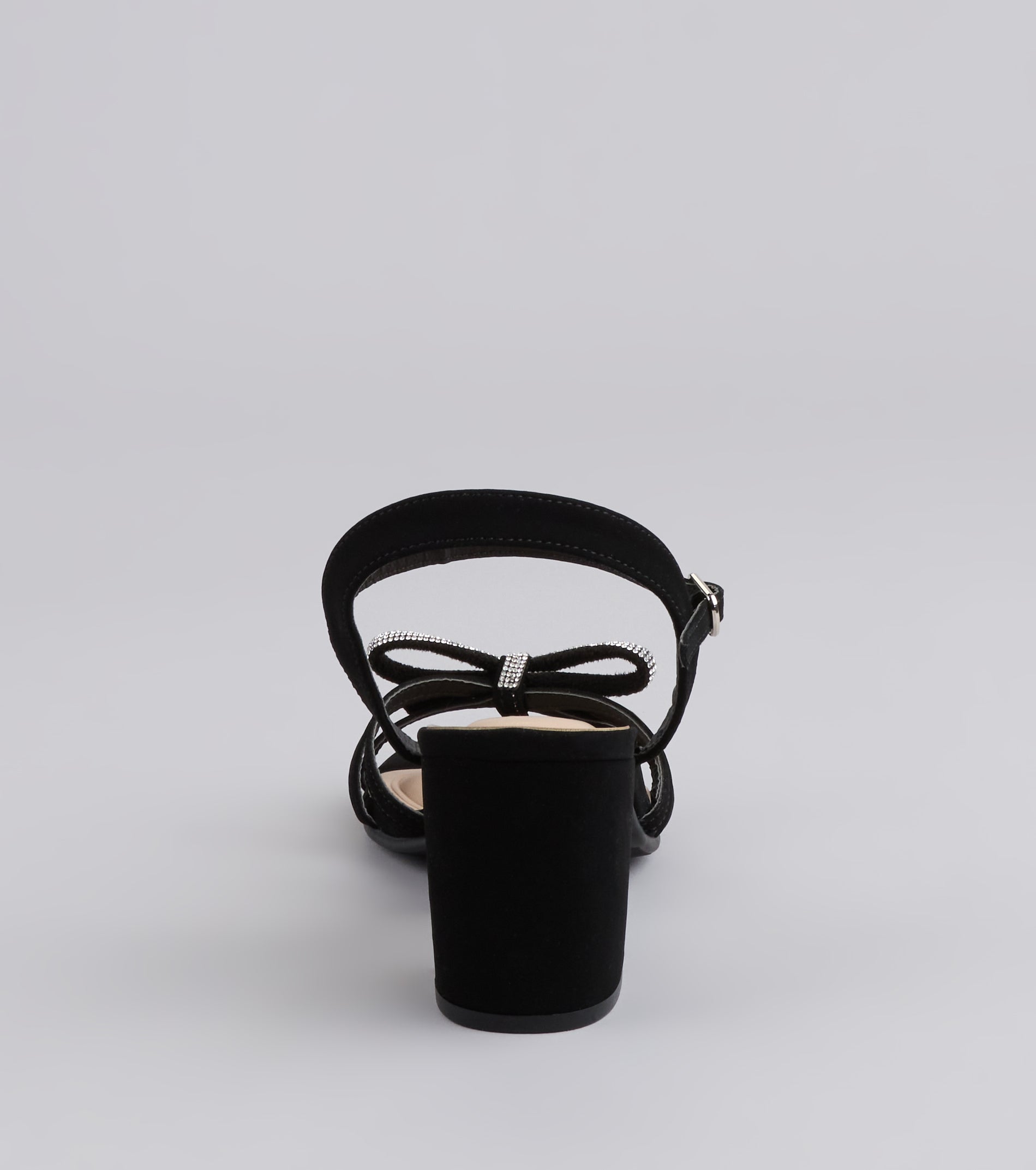 Glitter And Grace Rhinestone Bow Heels