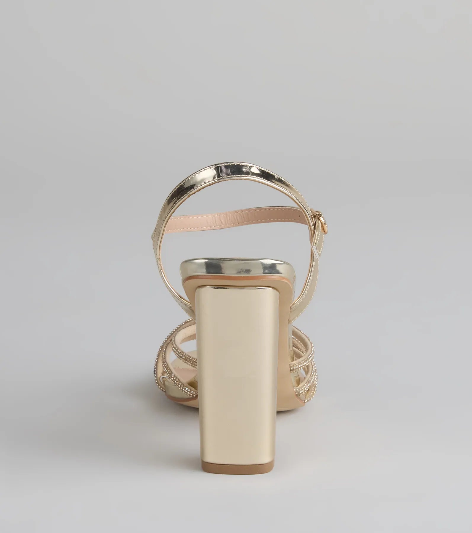 Glow Getter Twisted Rhinestone Heels